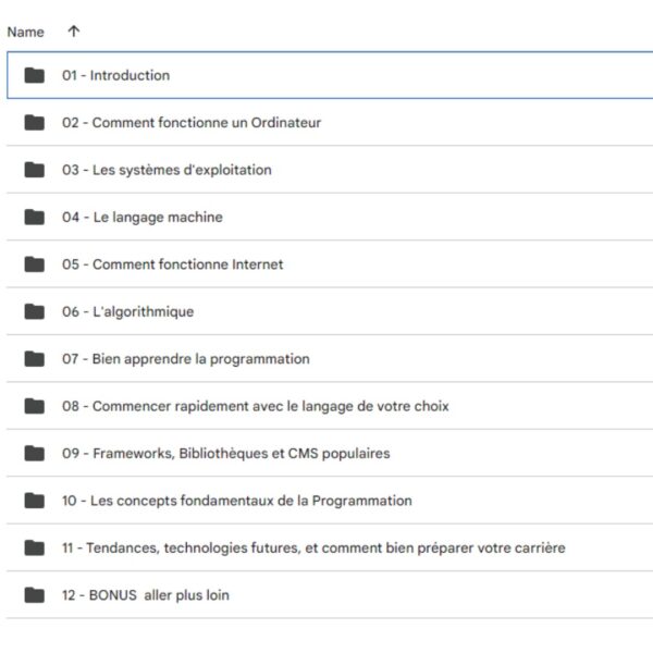 Formation Informatique pour les débutants