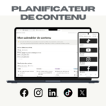 Tableau de bord template Notion social media